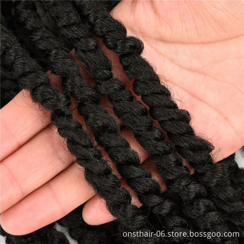 MYZYR Pre-twisted Spring Twist Bomb Passion Twists Short Ombre Crochet Synthetic Braiding Hair Extensions Nu Locs Crochet Hair